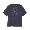 10036970224356650977_2048.jpeg Neon Wyrm — Oversized Black Cyber Dragon Graphic Tee by VX MERCH