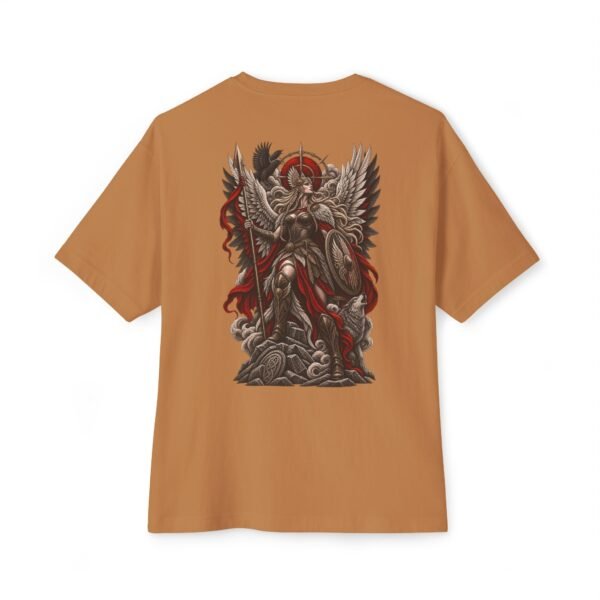 10060154087510731987_2048.jpeg Divine Vanguard — Oversized Black Winged Warrior Graphic Tee by VX MERCH
