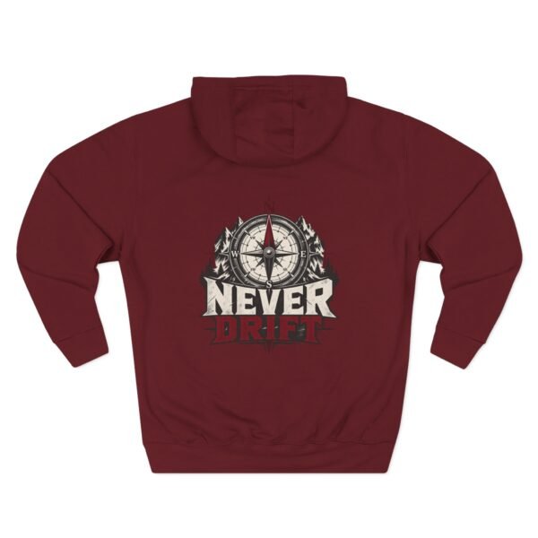Never Drift Compass Graphic Fleece Hoodie by VX MERCH