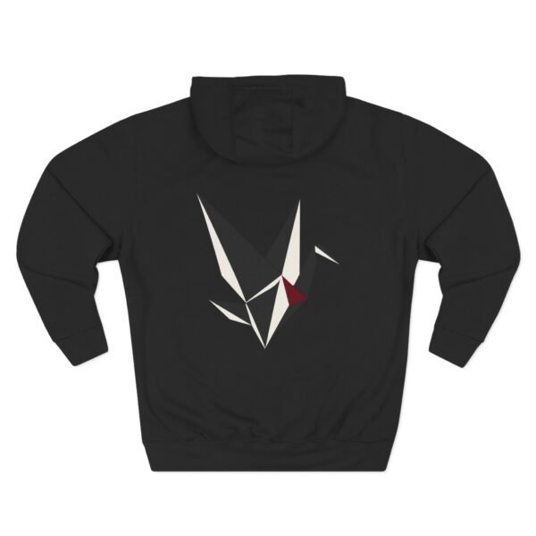Fractured Instinct Geometric Fox Graphic Fleece Hoodie by VX MERCH