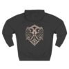 10447706650509200878_2048.jpeg Crimson Griffin Crest Mythology Graphic Fleece Hoodie by VX MERCH