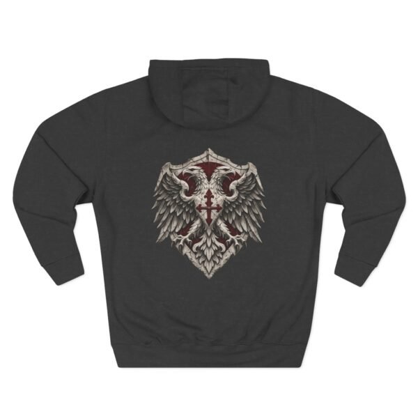 10447706650509200878_2048.jpeg Crimson Griffin Crest Mythology Graphic Fleece Hoodie by VX MERCH
