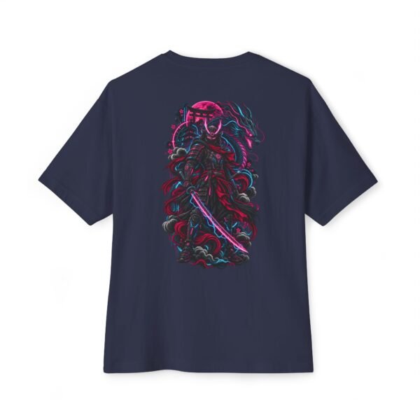 Neon Ronin — Oversized Black Cyber Samurai Graphic Tee by VX MERCH