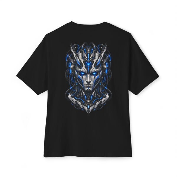 Synthetic Oracle — Oversized Black Cybernetic Graphic Tee by VX MERCH