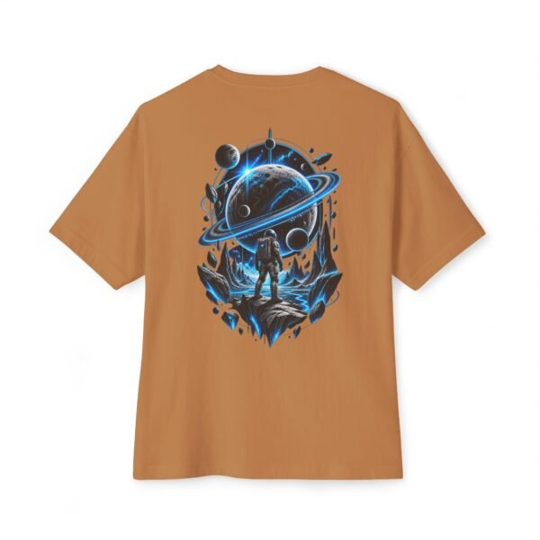 Edge of Infinity — Oversized Black Cosmic Explorer Graphic Tee by VX MERCH