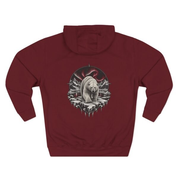 Crimson Arctic Bear Hoodie — Nature Streetwear by VX MERCH