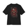 12120492063007938789_2048.jpeg Hellbound Chains — Oversized Black Demon Skull Graphic Tee by VX MERCH