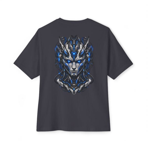 Synthetic Oracle — Oversized Black Cybernetic Graphic Tee by VX MERCH