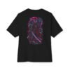 Neon Ronin — Oversized Black Cyber Samurai Graphic Tee by VX MERCH