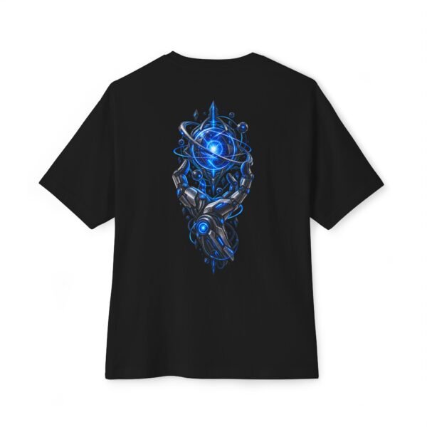 12735899935339017855_2048.jpeg Gravity Engine — Oversized Black Cosmic Energy Graphic Tee by VX MERCH