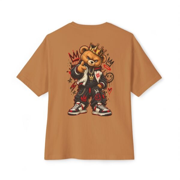 12766537653643367976_2048.jpeg Crowned Rebel Boxy Tee – Oversized Teddy Bear Streetwear Graphic T-Shirt