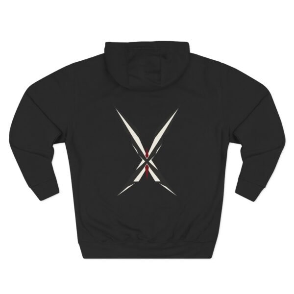 Crimson Cross Minimal X Graphic Fleece Hoodie by VX MERCH