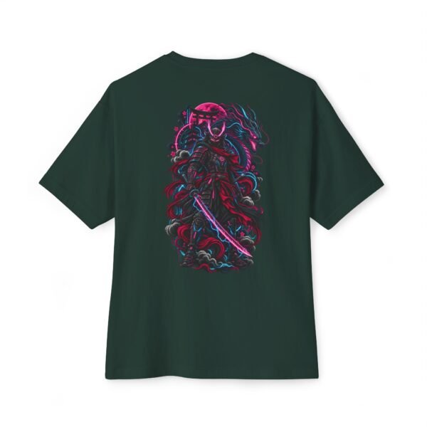 Neon Ronin — Oversized Black Cyber Samurai Graphic Tee by VX MERCH