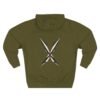 Crimson Cross Minimal X Graphic Fleece Hoodie by VX MERCH
