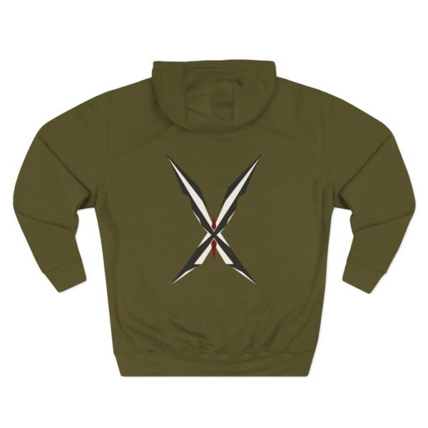 Crimson Cross Minimal X Graphic Fleece Hoodie by VX MERCH