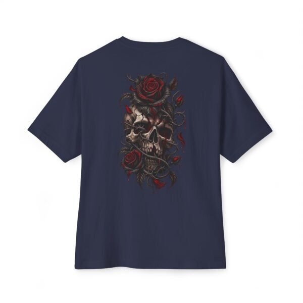 Dead Roses — Oversized Black Skull & Rose Graphic Tee by VX MERCH