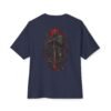 Crimson Warden Boxy Tee — Oversized Black Dark Fantasy Graphic T-Shirt by VX MERCH