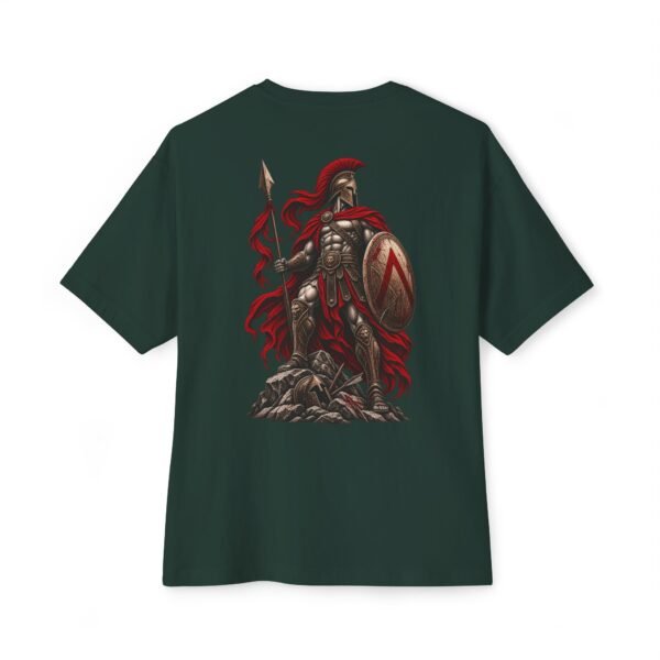 Last Spartan — Oversized Black Ancient Warrior Graphic Tee by VX MERCH