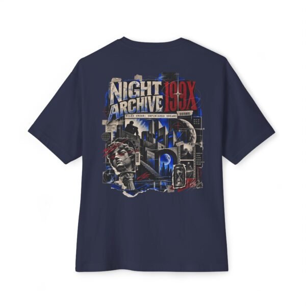 13967751457416257189_2048.jpeg Night Archive 199X — Oversized Black Retro-Future Graphic Tee by VX MERCH