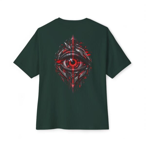 14001238507323314061_2048.jpeg Sentinel Eye — Oversized Black Red Cyber Graphic Tee by VX MERCH