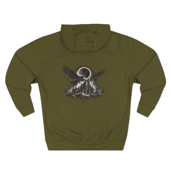 Dark Moon Mountain Graphic Fleece Hoodie by VX MERCH
