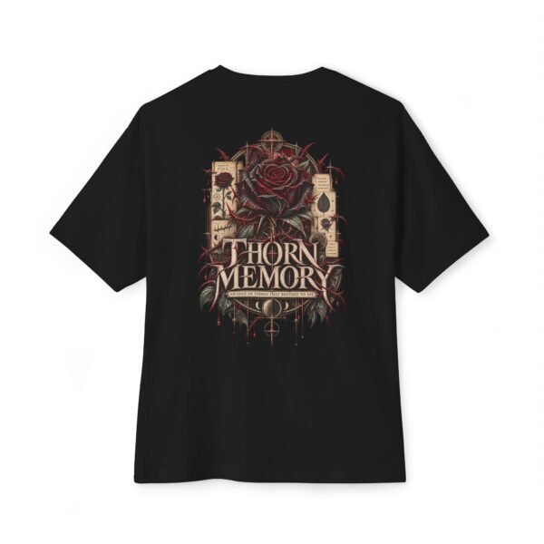 14561033225772794366_2048.jpeg Thorn Memory — Oversized Black Gothic Rose Graphic Tee by VX MERCH