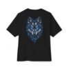 14772283567172107070_2048.jpeg Lunar Wolf — Oversized Black Electric Blue Wolf Graphic Tee by VX MERCH