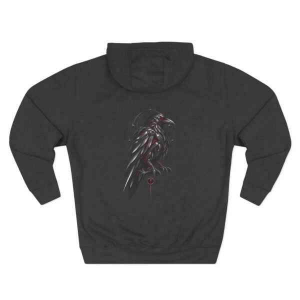 Crimson Omen Raven Gothic Graphic Fleece Hoodie by VX MERCH