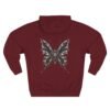 Crimson Metamorphosis Gothic Butterfly Graphic Fleece Hoodie by VX MERCH