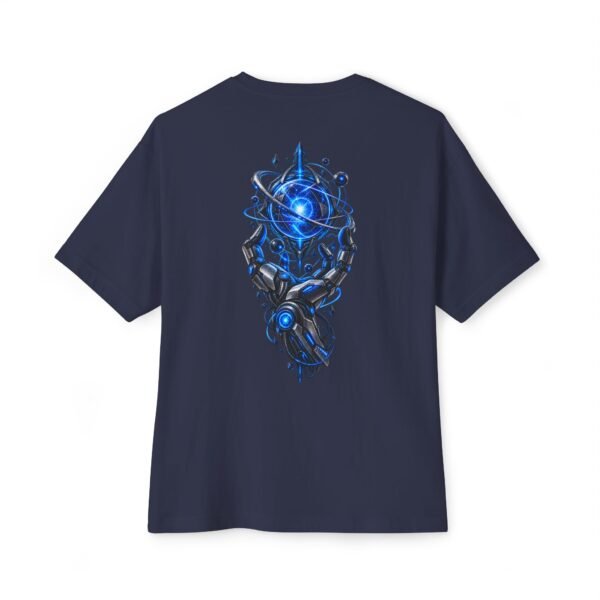 15442845163867458587_2048.jpeg Gravity Engine — Oversized Black Cosmic Energy Graphic Tee by VX MERCH