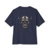 Iron Revenant — Oversized Black Metallic Skull Graphic Tee by VX MERCH