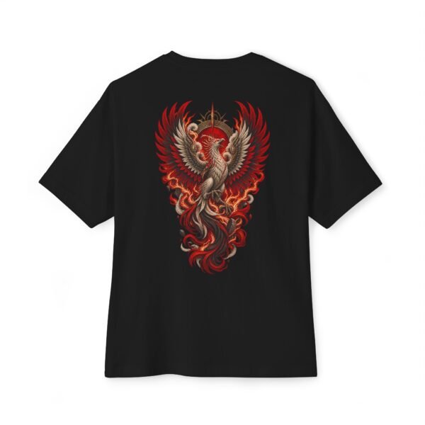 Ash Reborn — Oversized Black Phoenix Graphic Tee by VX MERCH