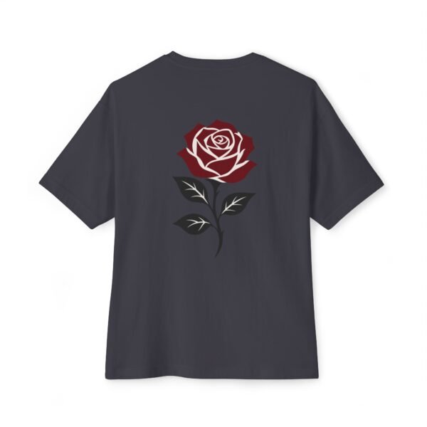 15774152634643045014_2048.jpeg Scarlet Bloom — Oversized Black Minimal Rose Graphic Tee by VX MERCH