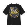 False Exit — Oversized Black Futuristic Graphic Tee by VX MERCH