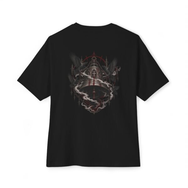 16305723575965527585_2048.jpeg Ritual Gate — Oversized Black Occult Architecture Graphic Tee by VX MERCH