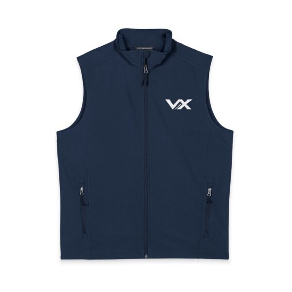 Men's VX Soft Shell Vest — Black Logo Performance Outerwear by VX MERCH