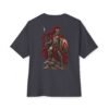 Last Spartan — Oversized Black Ancient Warrior Graphic Tee by VX MERCH