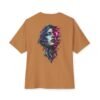 Digital Mirage — Oversized Black Glitch Portrait Graphic Tee by VX MERCH