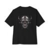 Iron Revenant — Oversized Black Metallic Skull Graphic Tee by VX MERCH