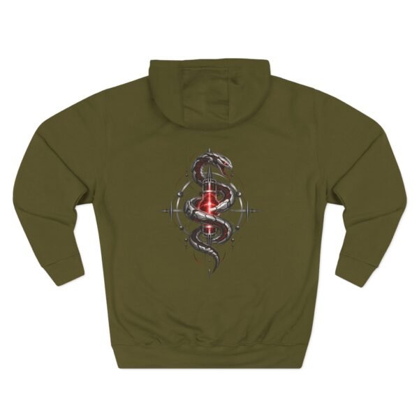 16950276115875950294_2048.jpeg Crimson Coil Gothic Serpent Graphic Fleece Hoodie by VX MERCH