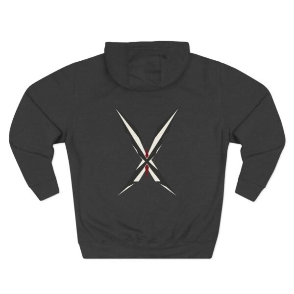 Crimson Cross Minimal X Graphic Fleece Hoodie by VX MERCH