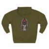 Crimson Sanctuary Gothic Rose Graphic Fleece Hoodie by VX MERCH