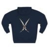 Crimson Cross Minimal X Graphic Fleece Hoodie by VX MERCH