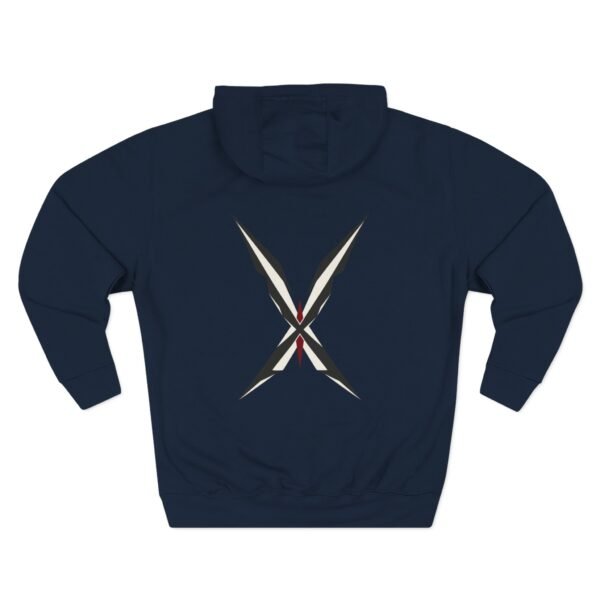 Crimson Cross Minimal X Graphic Fleece Hoodie by VX MERCH