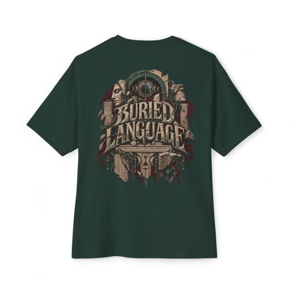 17832819209427612057_2048.jpeg Buried Language — Oversized Black Symbolic Graphic Tee by VX MERCH