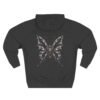 Crimson Metamorphosis Gothic Butterfly Graphic Fleece Hoodie by VX MERCH