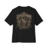 The Locked Garden — Oversized Black Botanical Graphic Tee by VX MERCH