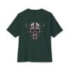 Iron Revenant — Oversized Black Metallic Skull Graphic Tee by VX MERCH