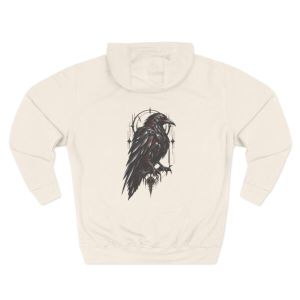 Crimson Omen Raven Gothic Graphic Fleece Hoodie by VX MERCH