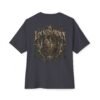 The Locked Garden — Oversized Black Botanical Graphic Tee by VX MERCH